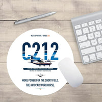 Thumbnail for CASA C-212-200 Aviocar design on white round mouse pad