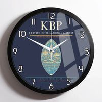 Thumbnail for Boryspil International Airport KBP Wall-Clock Framed - Navy Blue