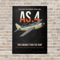 Thumbnail for Fairey Gannet AS.4 vertical canvas print - no frame - black background