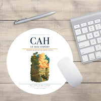 Thumbnail for Cà Mau Airport (CAH) design on white round mouse pad