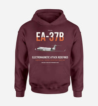 Thumbnail for EA-37B Compass Call design on dark red double-side hoodie, single-side print
