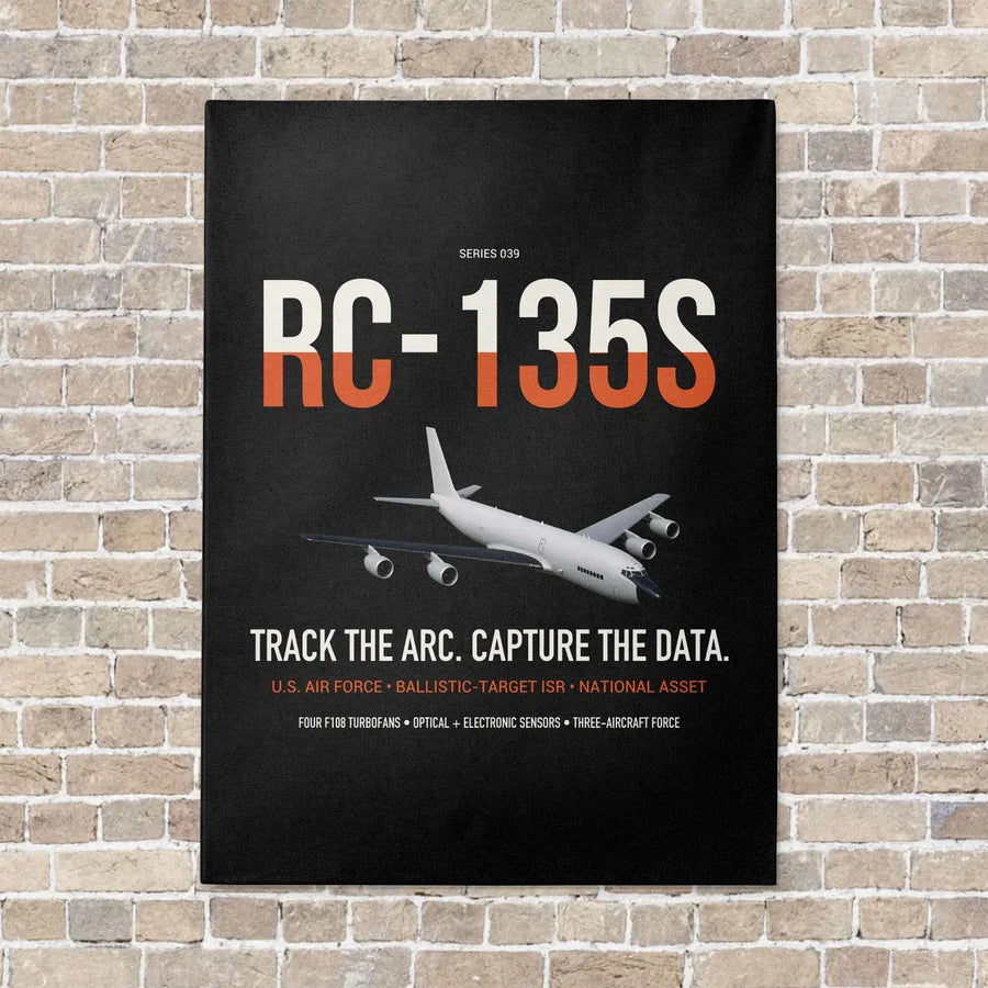 RC-135S Cobra Ball vertical canvas print - no frame - black background