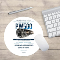 Thumbnail for PW500 design on white round mouse pad