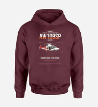 Thumbnail for Leonardo AW109SP GrandNew design on dark red double-side hoodie, single-side print