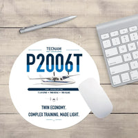 Thumbnail for Tecnam P2006T design on white round mouse pad