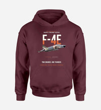 Thumbnail for F-4E PHANTOM II design on dark red hoodie single side