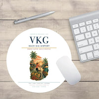 Thumbnail for Rach Gia Airport (VKG) design on white round mouse pad