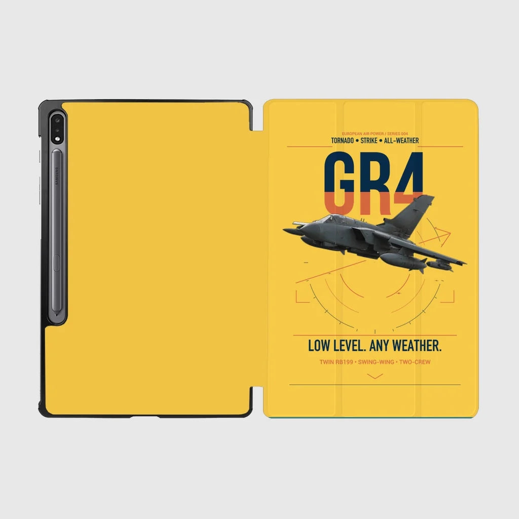 Panavia Tornado GR4 design on yellow samsung tablet tablet case