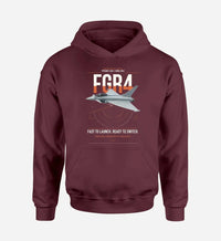 Thumbnail for Eurofighter Typhoon FGR4 design on dark red double-side hoodie, single-side print