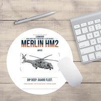 Thumbnail for Leonardo AW101 Merlin HM2 design on white round mouse pad