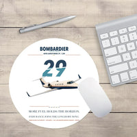 Thumbnail for Bombardier Learjet 29 design on white round mouse pad