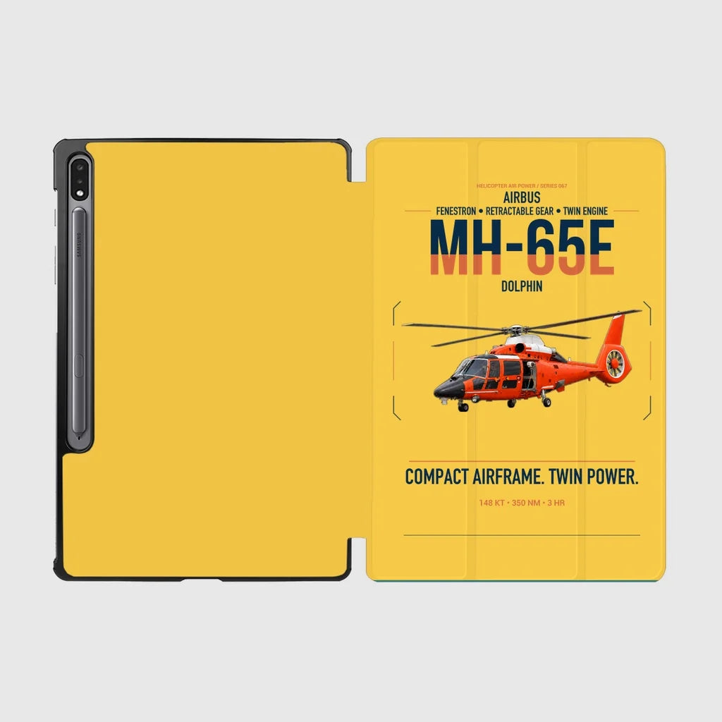 Airbus MH-65E Dolphin design on yellow samsung tablet tablet case