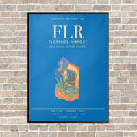 Thumbnail for Florence Airport FLR - Canvas Framed - Turquoise