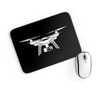 Thumbnail for Drone Silhouette aviation design on neoprene with anti-slip base mouse pad.