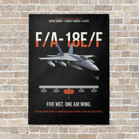 Thumbnail for F A-18E F Buddy Tanker vertical canvas print - no frame - black background
