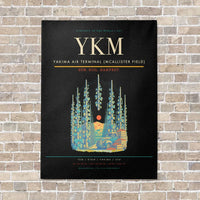 Thumbnail for Yakima Air Terminal (McAllister Field) YKM vertical canvas print - no frame - black background