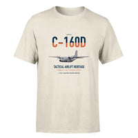 Thumbnail for Transall C-160D design on beige double-side t-shirt, single-side print