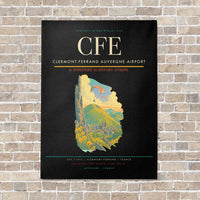 Thumbnail for Clermont-Ferrand Auvergne Airport CFE - Canvas No Frame - Black