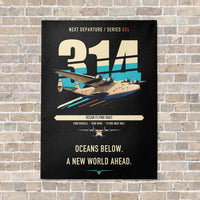 Thumbnail for Boeing 314 Clipper vertical canvas print - no frame - black background