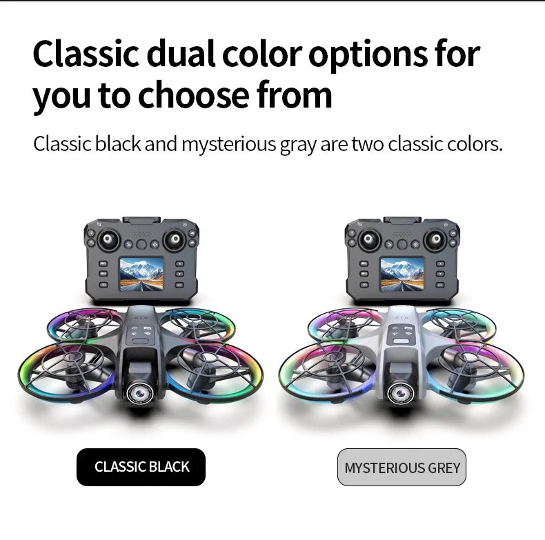 K200 Brushless Drone: Screen Remote, Optical Flow Positioning & Colorful LED Full-Protection Quadcopter - view 24
