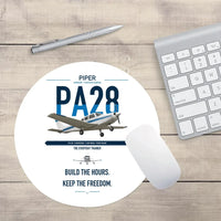 Thumbnail for Piper PA-28 Cherokee design on white round mouse pad