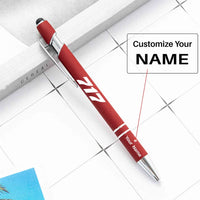 Thumbnail for Boeing 717 Flat Text touch pen - wine red with name