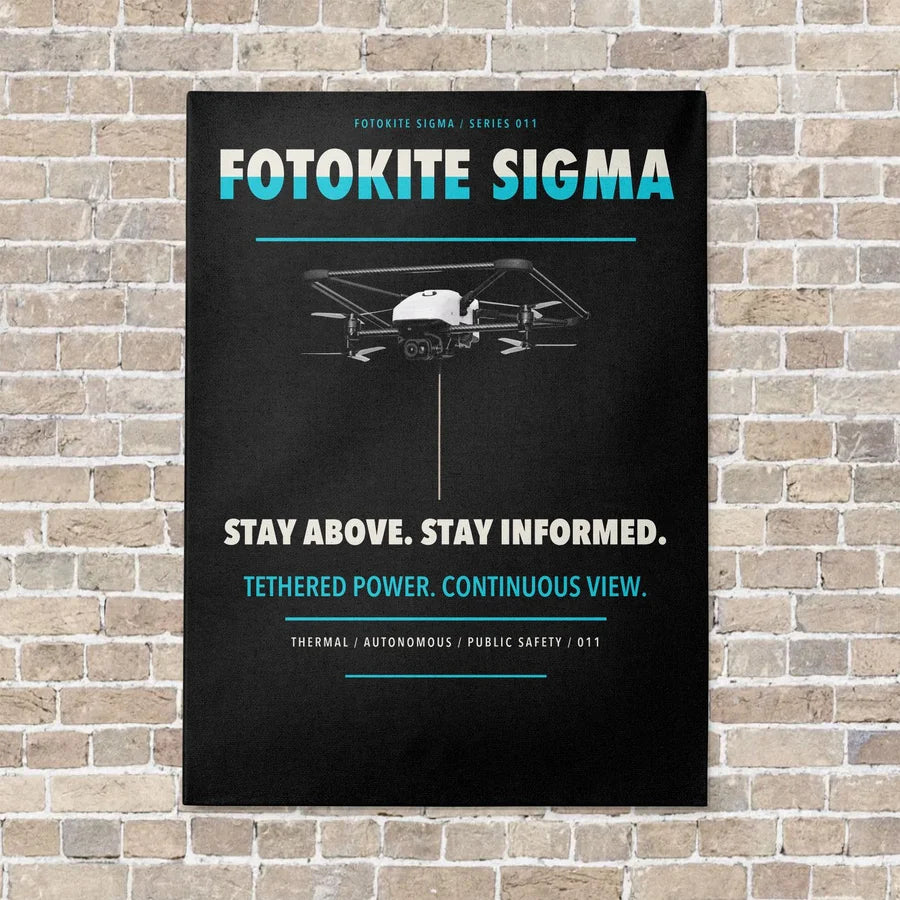 Fotokite Sigma vertical canvas print - no frame - black background