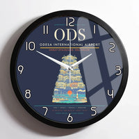 Thumbnail for Odesa International Airport ODS Wall-Clock Framed - Navy Blue