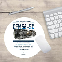 Thumbnail for CFM56-5C design on white round mouse pad