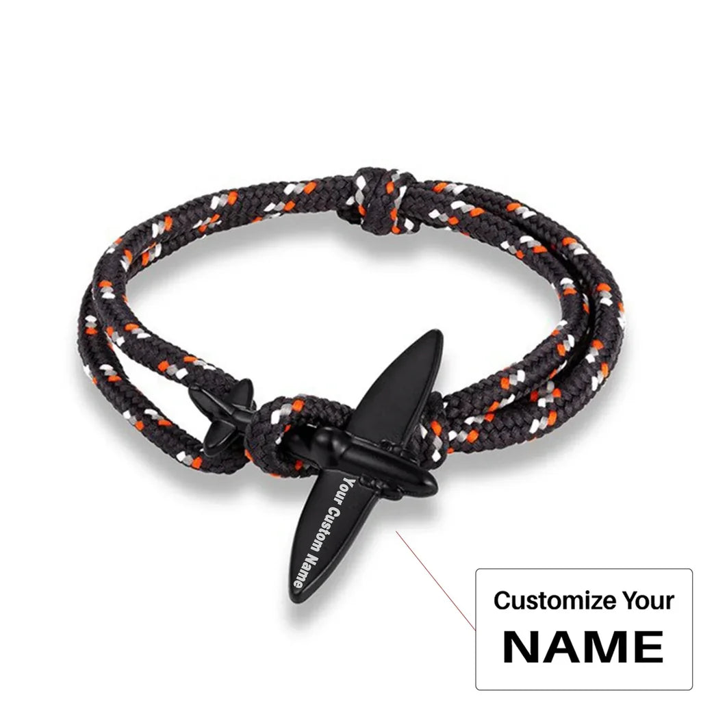 Customisable Thinner & Small Airplane Bracelet - view 20