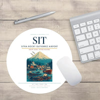 Thumbnail for Sitka Rocky Gutierrez Airport (SIT) design on white round mouse pad