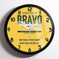 Thumbnail for Cessna Citation Bravo design on yellow framed wall clock