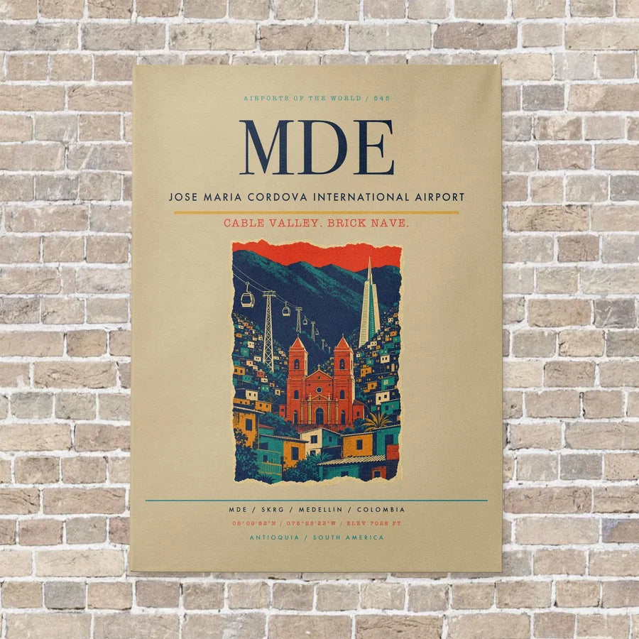 Jose Maria Cordova International Airport MDE - Canvas No Frame - Beige