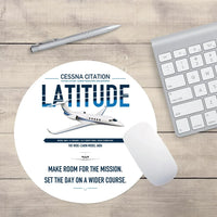 Thumbnail for Cessna Citation Latitude design on white round mouse pad