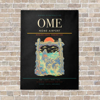 Thumbnail for Nome Airport OME vertical canvas print - no frame - black background