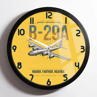 Thumbnail for B-29A Superfortress design on yellow framed wall clock
