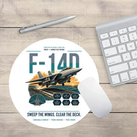 Thumbnail for F-14D Tomcat design on white round mouse pad