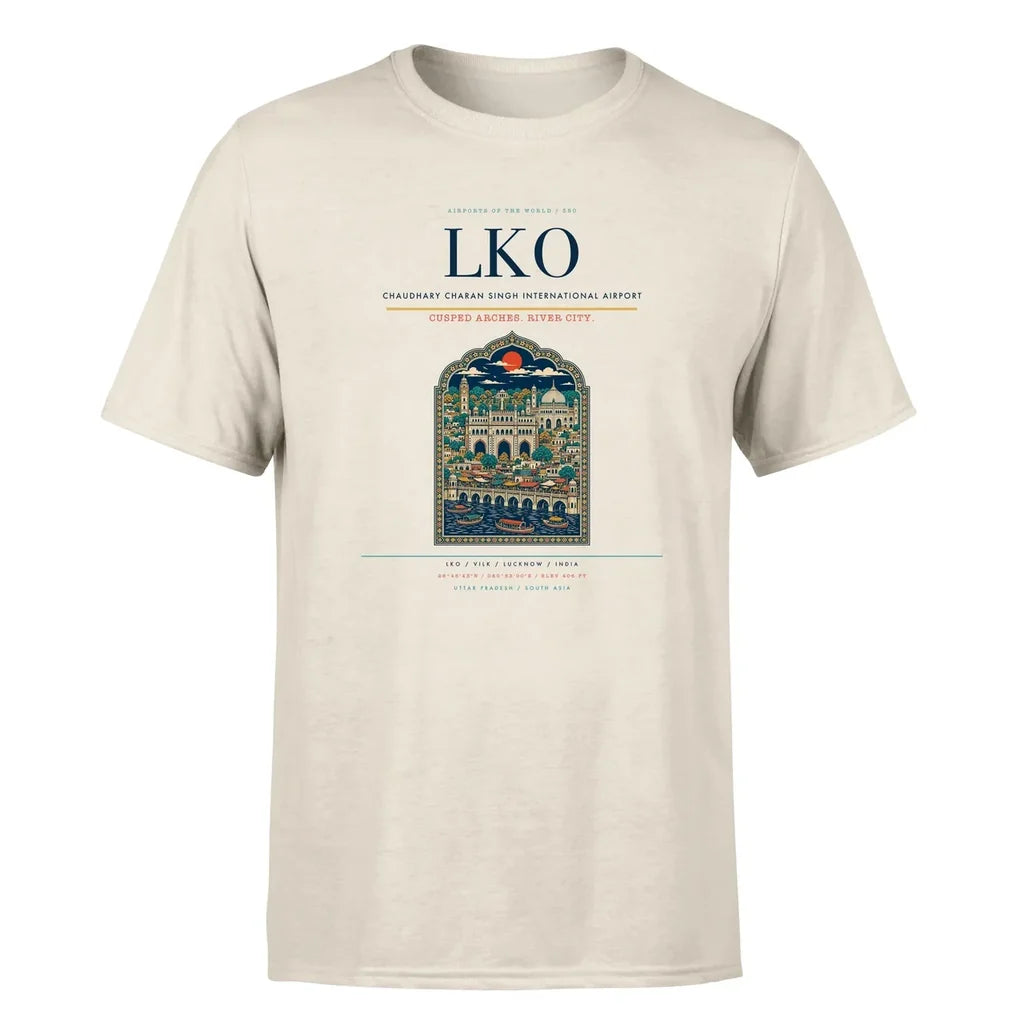 Lucknow Airport (LKO) Premium T-Shirt Beige