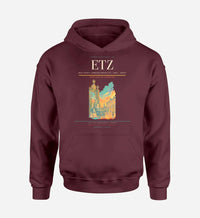 Thumbnail for Metz–Nancy–Lorraine Airport (ETZ) design on dark red hoodie single-side print
