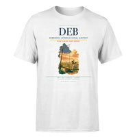 Thumbnail for Debrecen International Airport (DEB) T-Shirt single-side front print in White | debrecen-international-airport-deb-double-side-t-shirt