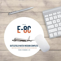 Thumbnail for E-8C Joint STARS design on white round mouse pad