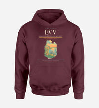 Thumbnail for Evansville Regional Airport (EVV) design on dark red hoodie single-side print