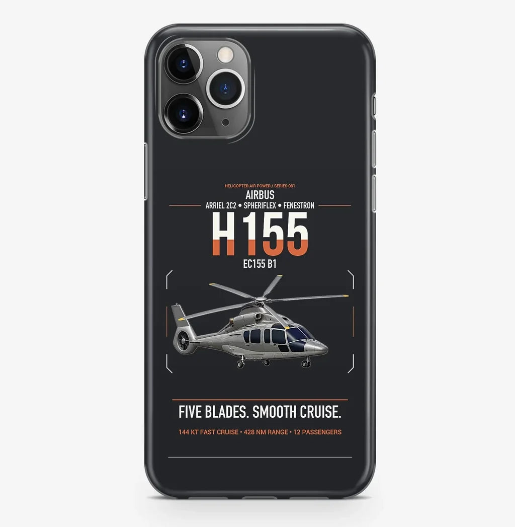 Airbus H155 EC155 B1 design on black magsafe iphone case, for iPhone Pro Max