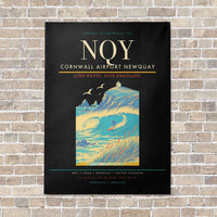 Thumbnail for Cornwall Airport Newquay NQY vertical canvas print - no frame - black background