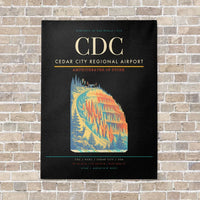 Thumbnail for Cedar City Regional Airport CDC - Canvas No Frame - Black