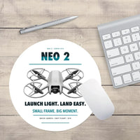 Thumbnail for DJI Neo 2 design on white round mouse pad