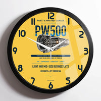 Thumbnail for PW500 design on yellow framed wall clock