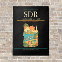 Thumbnail for Santander Airport SDR vertical canvas print - no frame - black background