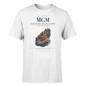 Single-Side Printing — Montgomery Regional Airport (MGM) Double-Side T-Shirt