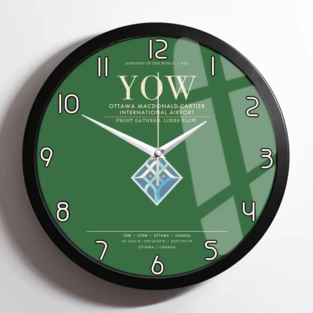 Ottawa Macdonald-Cartier International Airport YOW Wall-Clock Framed - Green